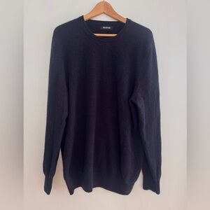 NAADAM Black 100% Cashmere Crewneck Sweater Classic Knit Design